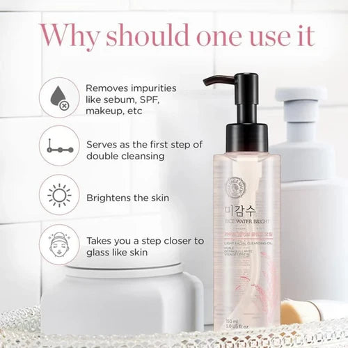 Huile Démaquillante à l’Eau de Riz – The Face Shop (150 ml)